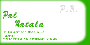 pal matala business card