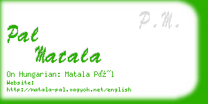 pal matala business card